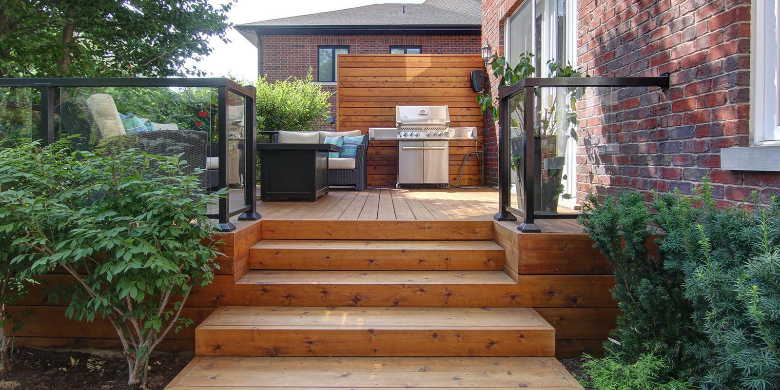 Wooden Deck with Stairs