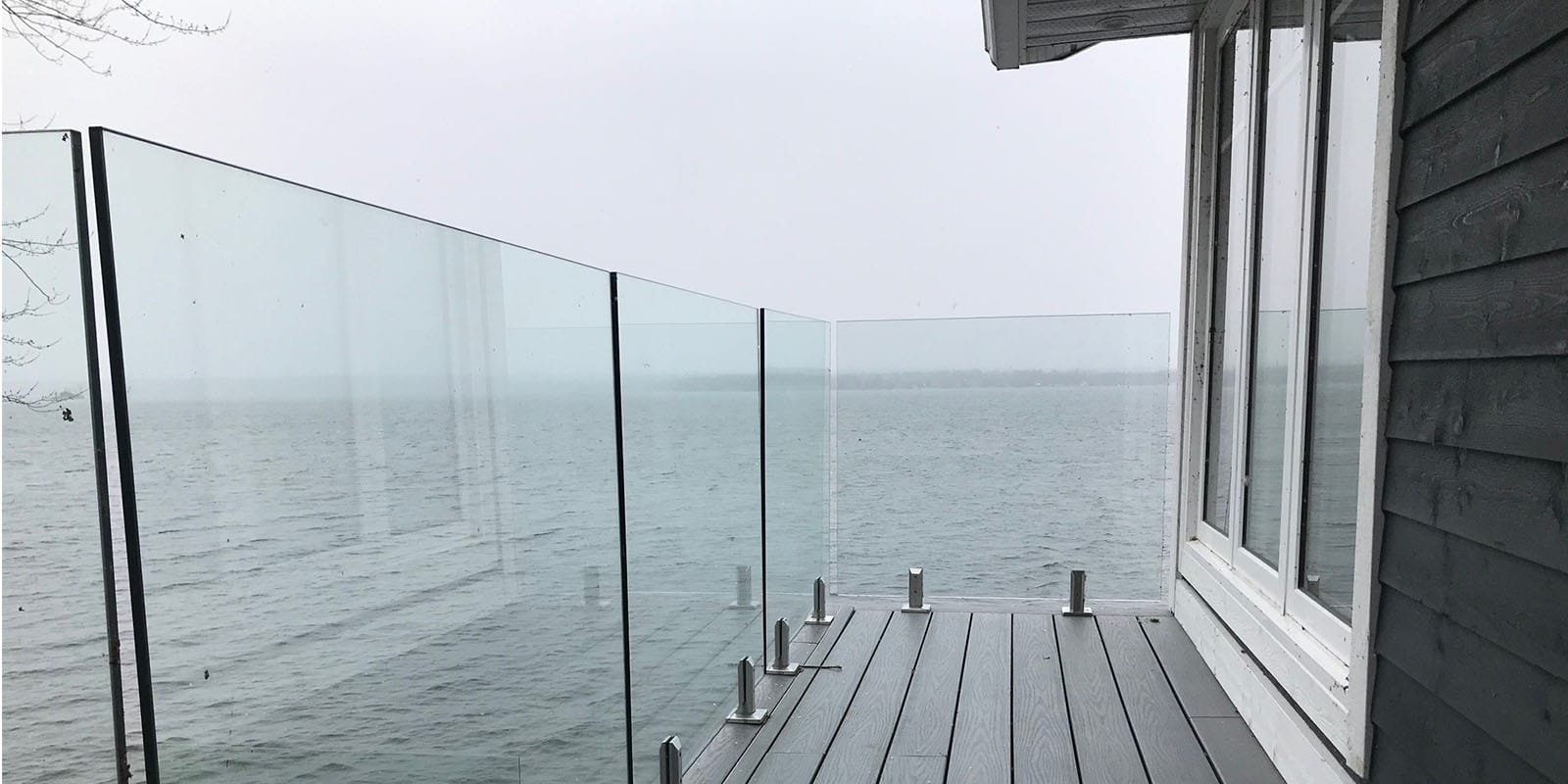 Composite Deck with Glass Railing System